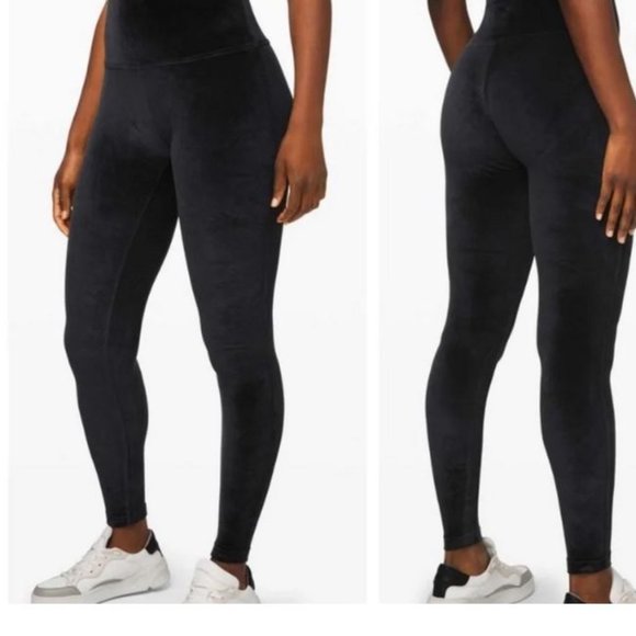 lululemon athletica Pants - Lululemon Wunder Lounge High RIse Leggings Black Velvet 10
